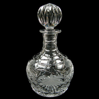 Crystal glass decanters